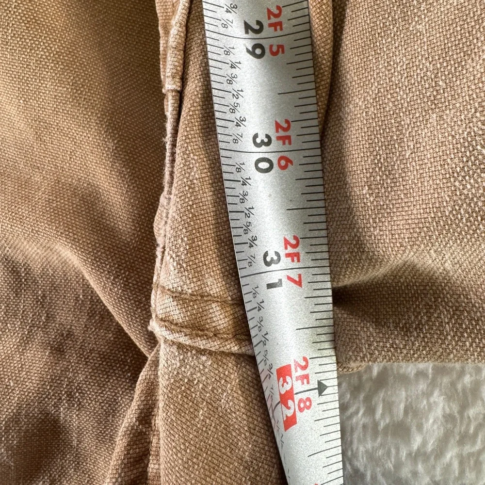 Eddie Bauer Pants Men's 34x32 Brown Canvas‎ Tan Beige Work Khaki Double Knee